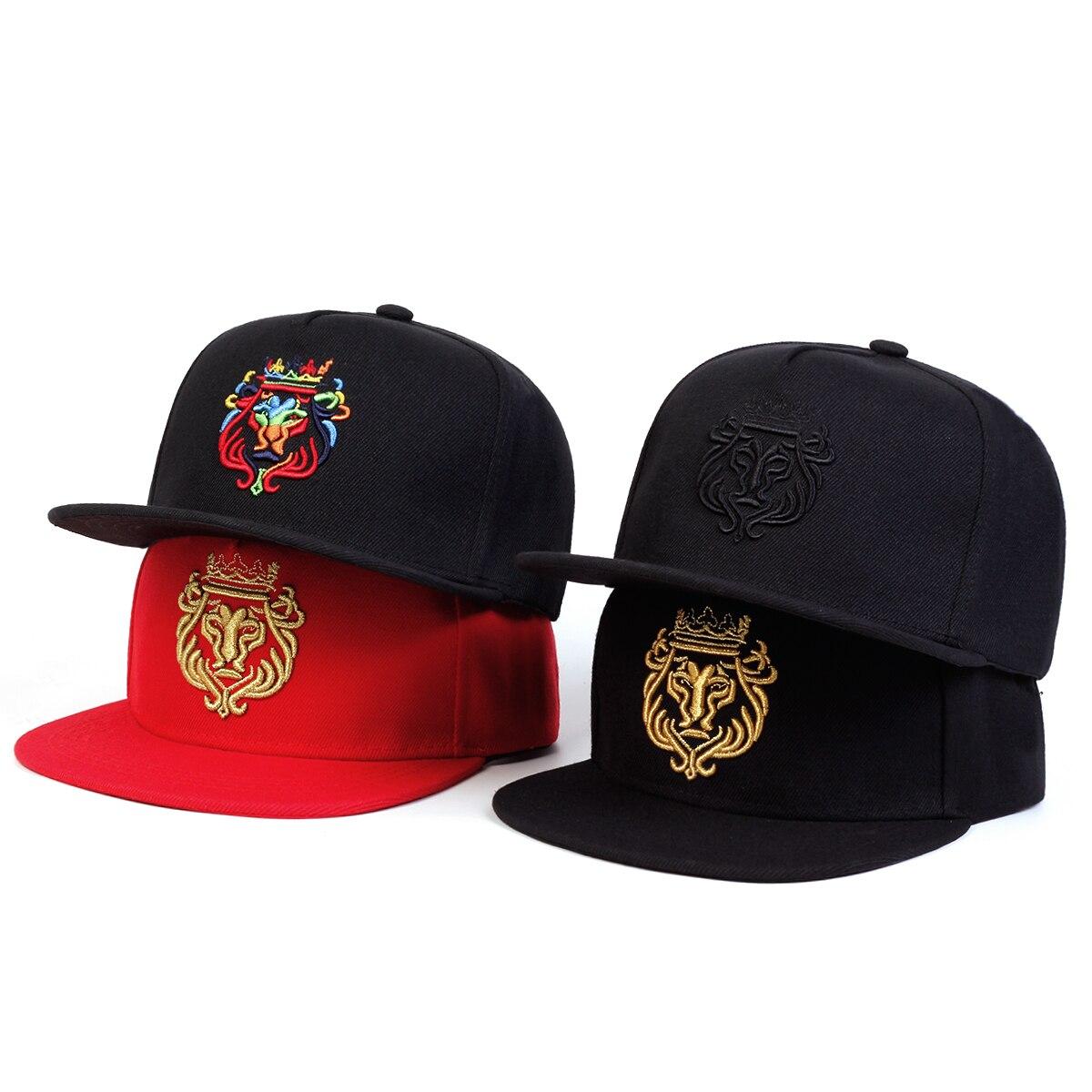 Yto Household Items Women's Lion Crown Embroidery Hip-Hop Hats Outdoor Use Adjustable Casual Baseball Caps Sunscreen Hat For Men And