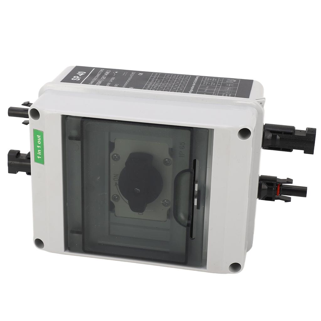 DC1000V 32A Solar DC Disconnect Switch Silver Contacts PC 1 In 1 Out PV DC Isolator Switch for Inver