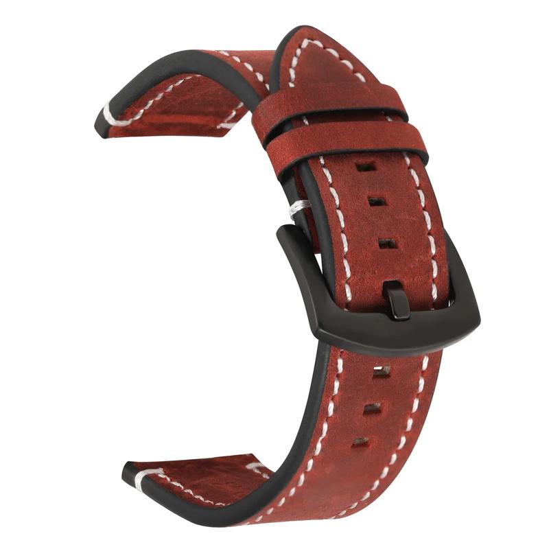 Vintage Leather Watchband for Seiko 18mm 20mm 22mm 24mm High Quality Retro Calf Leather Watch Strap Genuine Leather Bracelet