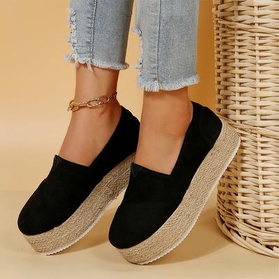 Ballerinas Damen Plateau Slipper Schuhe Wildleder Casual Herbstschuhe 2024 Laufen Bequem Markenschuhe Klassisch Neu Kleid Mujer Zapatillas