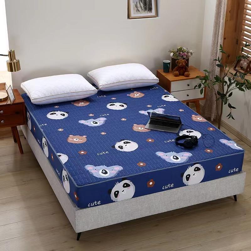 Husă de saltea îngroșată, impermeabilă, de culoare solidă, moale, prietenoasă cu pielea, husă de pat matlasată, dimensiune personalizată, cearșaf îmbrăcat fără fată de pernă