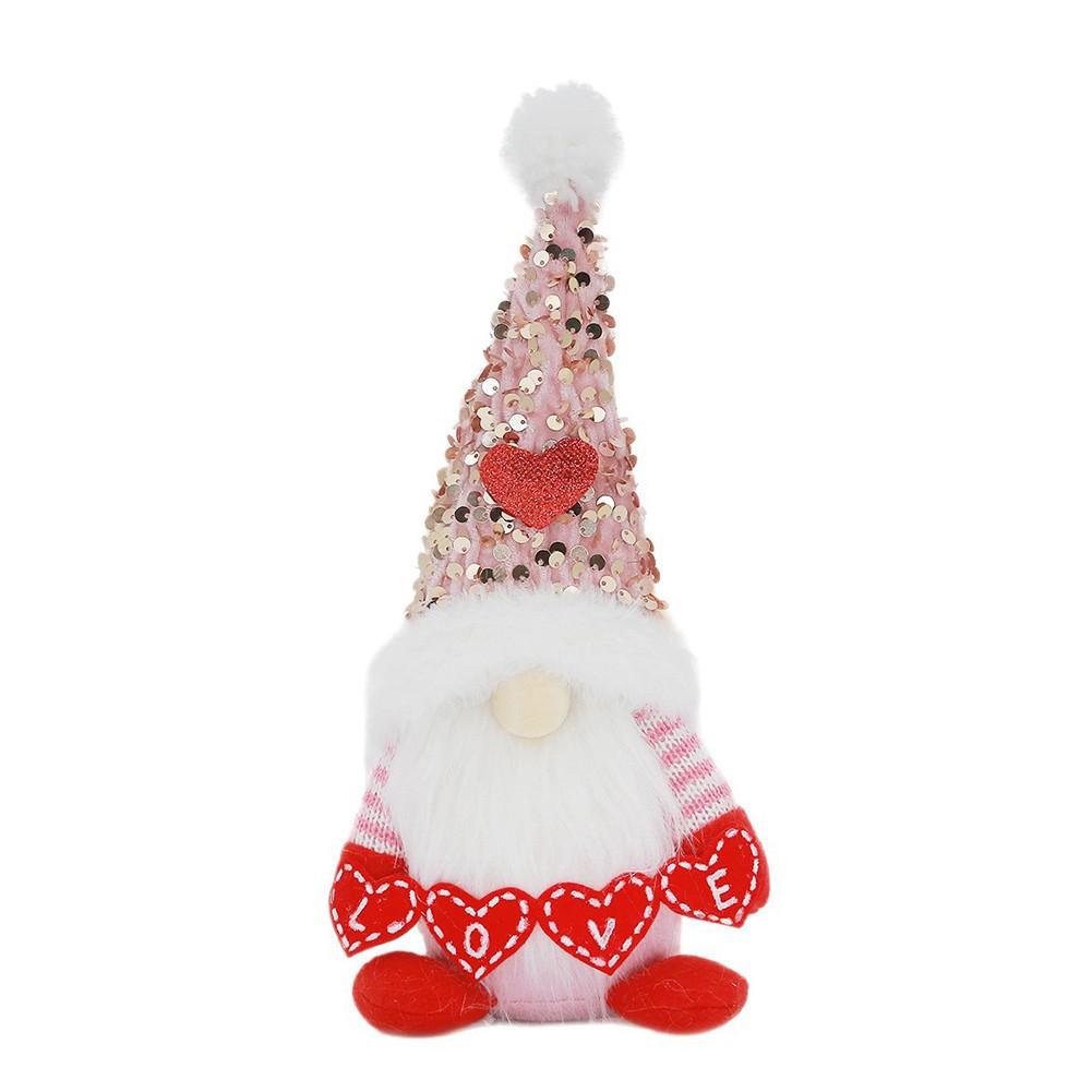Gnome Decorations Handmade Plush Doll Valentines Day Gnome