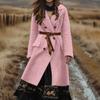 Women's Fashion Jacket Casual Solid-color Long-sleeved Cardigan Long Coat