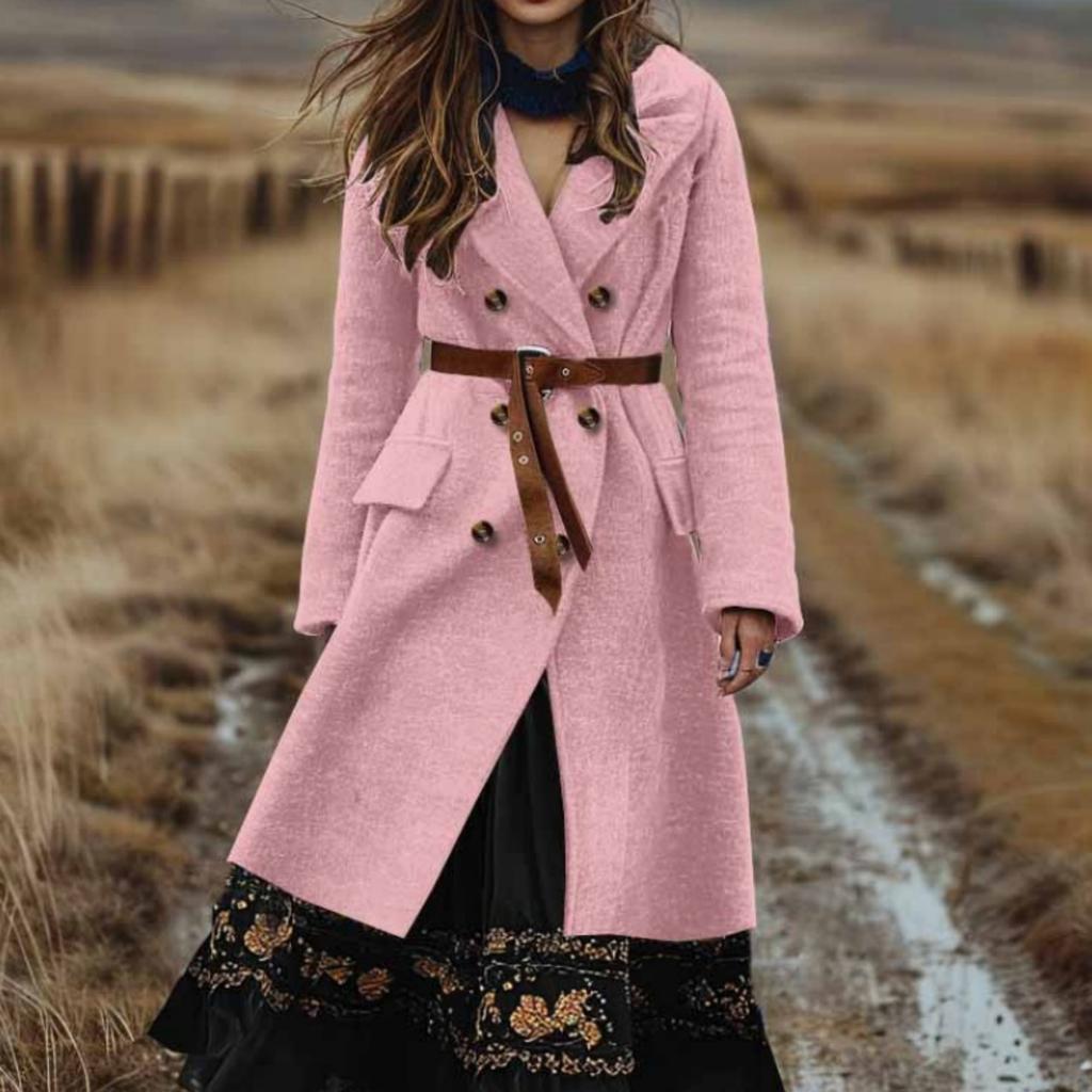 Women's Fashion Jacket Casual Solid-color Long-sleeved Cardigan Long Coat