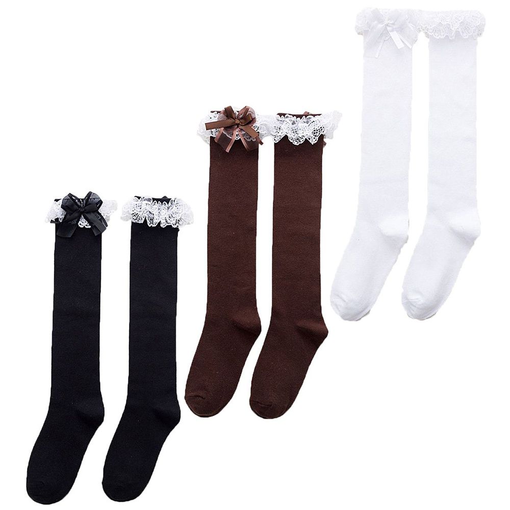 

Cosplay Costumes Accessories Elastic Lace Ruffles Leg Streetwear Cotton Stockings High Knee Socks