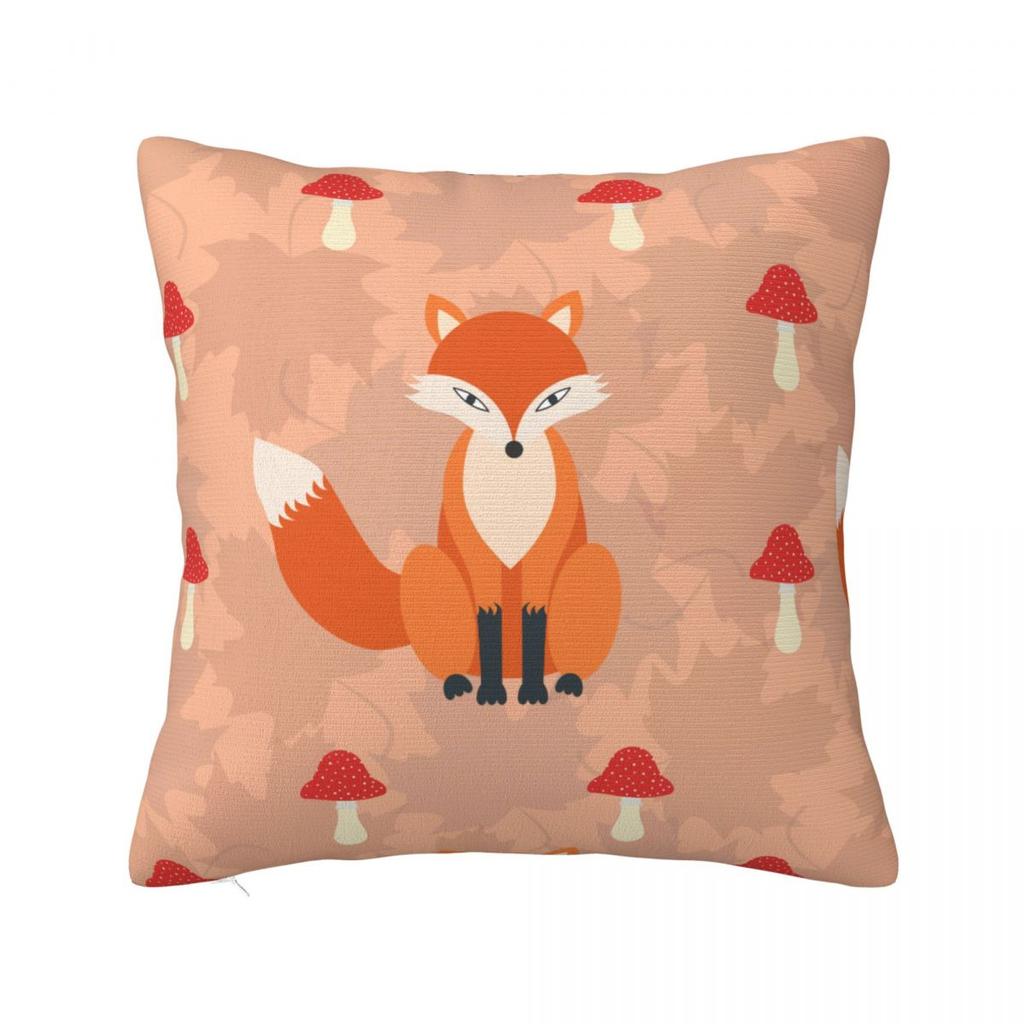 Psychedelic Mushroom Frogs Pillowcase Polyester Cushion Cover Gift Throw Pillow Case Cover Chair Zippered 45X45cm