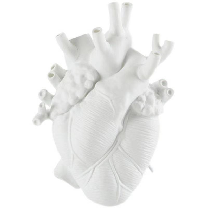 Simulation Heart Shape Resin Vase 4 Colors Heart-shaped Arrangement Potted Plant Suitable For Home Study Office Ornament