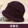 Middle aged mother grandma winter hat ladies fleece warm old lady rabbit fur knitted wool hat thickened