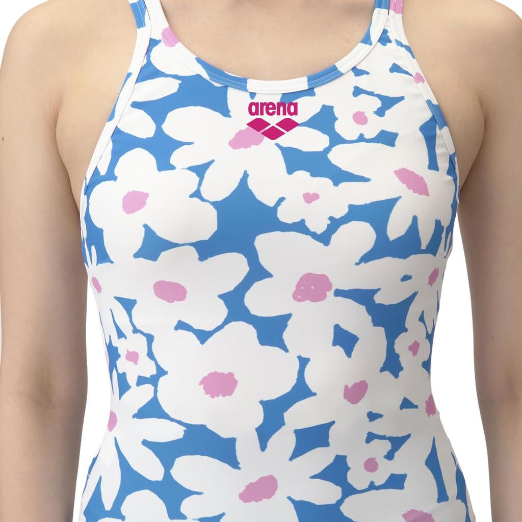 Swimsuit Fitness Separates Insertable Blue x Black SS [Arena] (Mid-Leg, Pads) Women's (BLBK)
