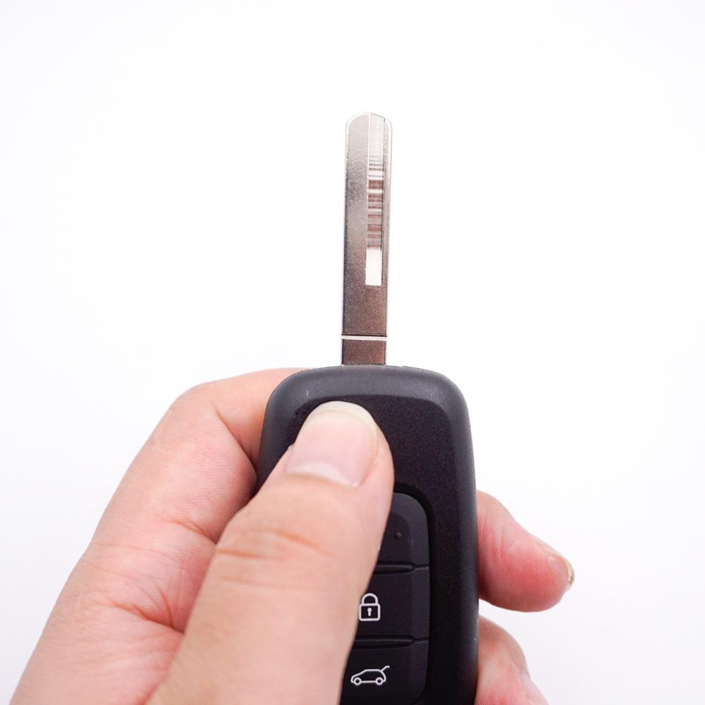 Compatible with 2022 Renault Kadjar and Koleos: 3-Button Folding Key Shell Replacement