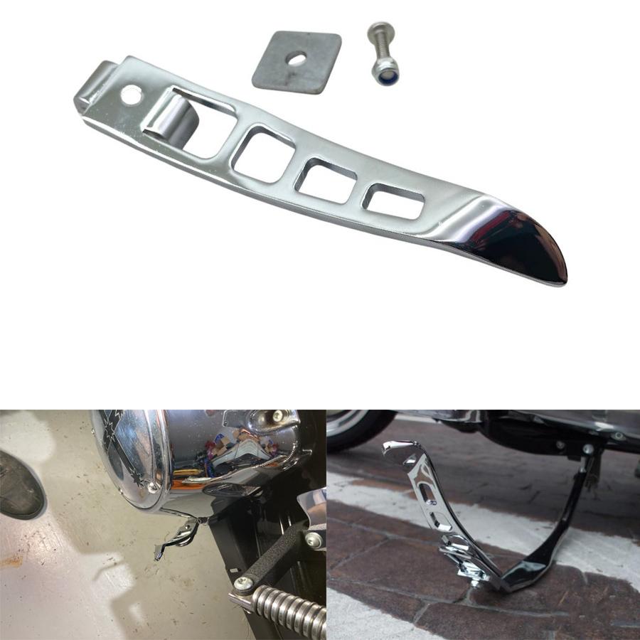Buy 1 Set CNC Motorcycle Stand Extension Kit Chrome kickstand For Harley Dyna 19932017 Low