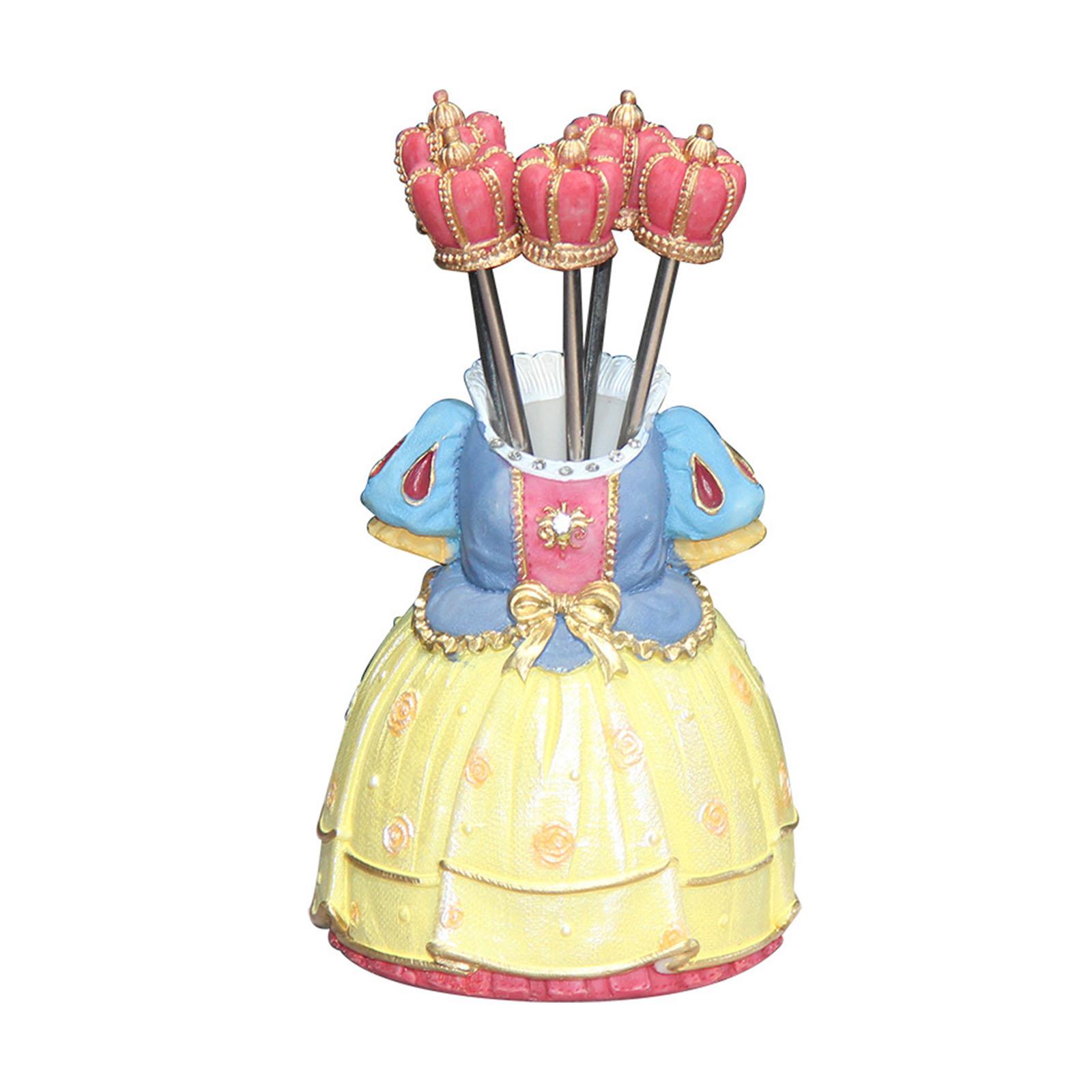 

Многоцелевая вилка из нержавеющей стали для десерта, торта, фруктового салата, десертная вилка, вилка-корона, чайные вилки для торта, закуски, салата, кухни жёлтый