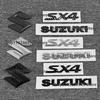 ABS Car Hood Front Bonnet Grill Rear Trunk Emblem Logo Badge Sticker For Sx4 Black Carbon Front and Rear Logo Grille Logo