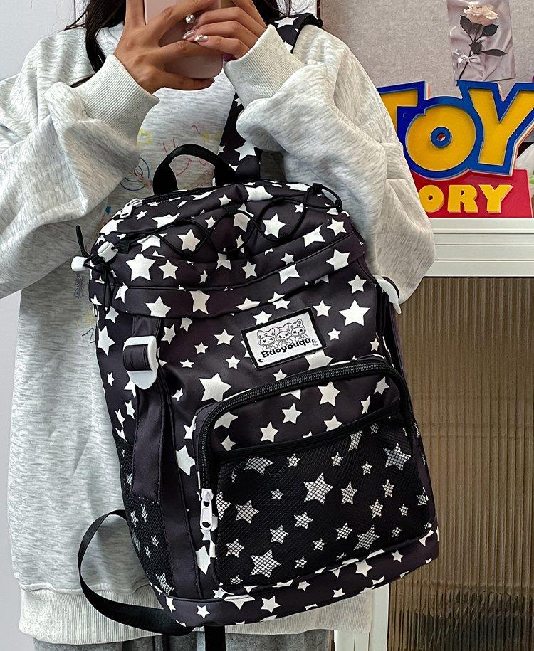 

New cute student backpack casual backpack college student ins high value large capacity versatile schoolbag чёрный