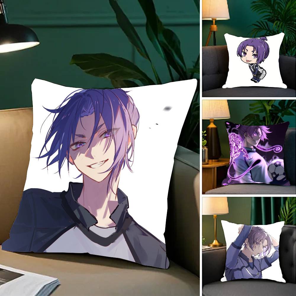 Reo Mikage Anime Blue Lock Pillow Case Sofa Cushion Cover Room Home Decoration