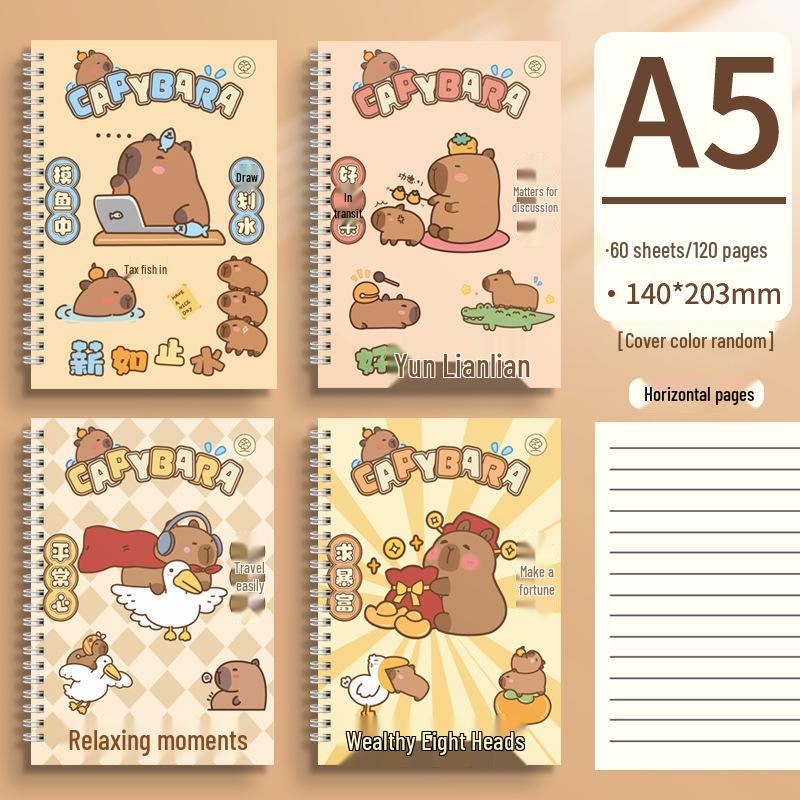 

Блокнот А5 с милой спиралью высокой ценности - Толстый, простой и девчачий дизайн, идеально подходит для выполнения домашних заданий старшеклассниками