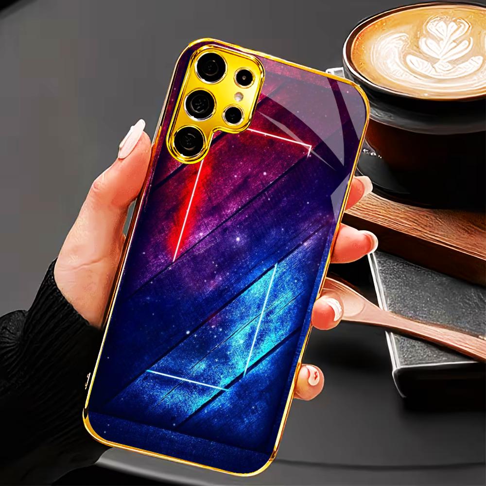 Rouge bleu tendance téléphone portable nouveau modèle Best-seller Coque de téléphone Coque de téléphone en verre pour Samsung Galaxy S26 S25 S24 S23 S22 FE, Ultra, Plus