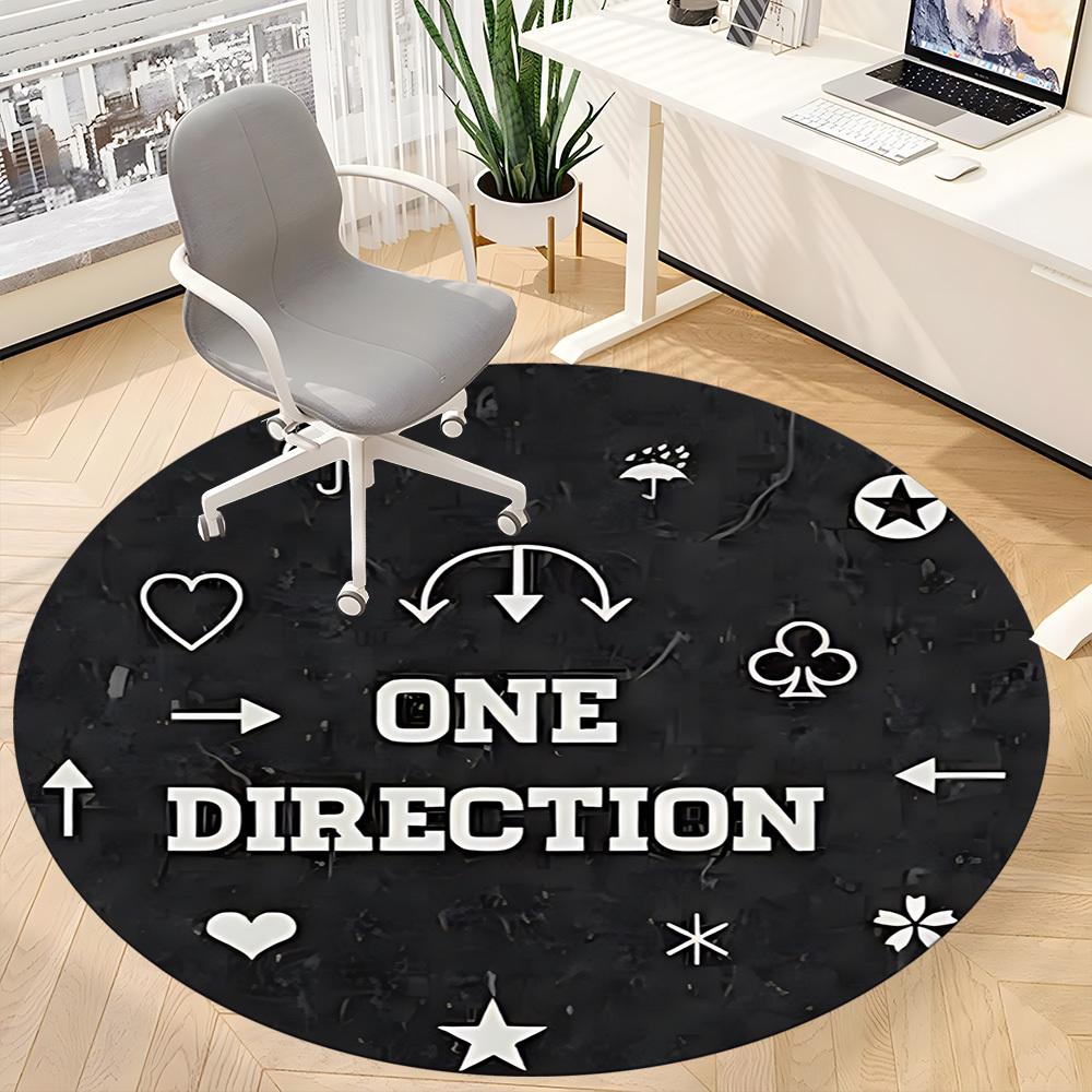 1pc ONE DIRECTION Chair Carpet for Office Non Slip, Lightweight, Machine Washable Rug for Office, Sleeping, Room Holiday Decor