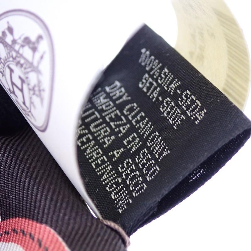 HERMES  063940S 12  Scarf Black/yellow Silk Women