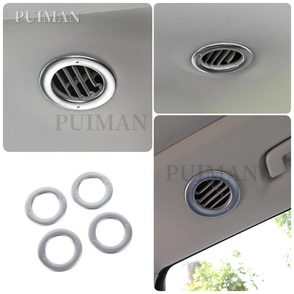 For Ford Edge 2015 2016 2017 ABS Plastic chrome Car Styling Interior Accessories Car Roof Air Vent outlet panel Frame Cover Trim