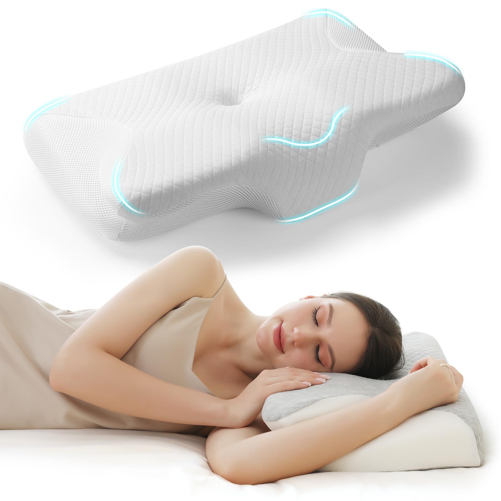 

Memory Foam Pillow Core Ergonomic Ice Silk Adult Memory Cotton Neck Support Pillow 40X60 білий