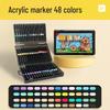 Professional Waterproof Acrylic Marker Set - Non-Bleeding, Quick-Dry Graffiti Pens for Primary Students' Art Projects & Special Color Painting