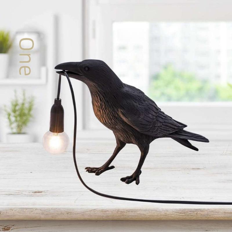 Lampă de Perete Nordică Creativă Pasăre Norocoasă - Rășină Lampă de Noapte de Noptieră & Decorațiune Animal