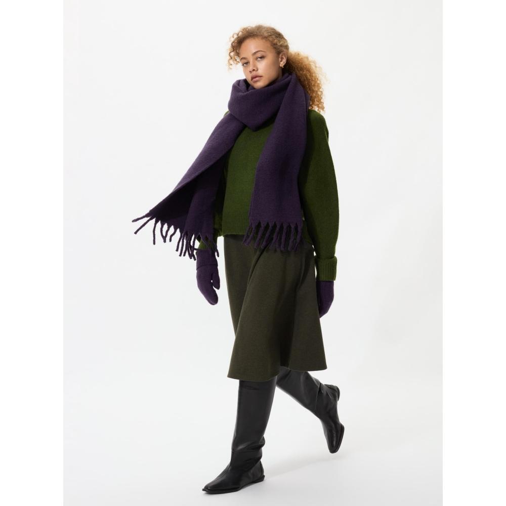 Uniqlo Brushed Jersey Midi Flare Skirt