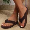 Lightweight Wedge Flip Flops for Women Fashion Clip Toe Platform Slippers Woman 2025 Summer Thick Bottom Non Slip Beach Slides