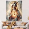 "Elegant Virgin Mary Sacred Heart Design" Patterned Tapestry Home Decor, Suitable for Bedroom and Living Room, Gift