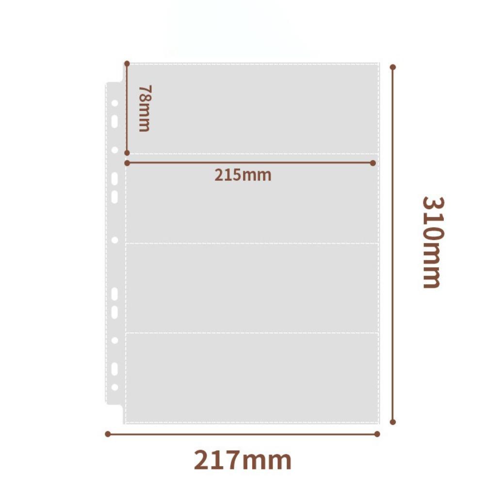 

A4 Photocard Binder Sheets Transparent PP Acid Free Multiple Pockets Sleeve Photo Album Sleeves Card Stamp Die