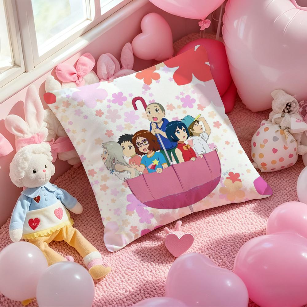 Romantic Anime A-AnohanaS Cushion Cover Pattern Printed Pillowcase for Living Room Sofa Cushion Cover & Bedroom Decor