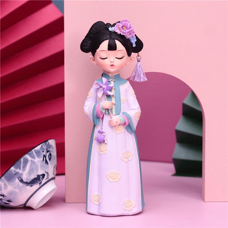 Şarap Dolabı ve Oturma Odası İçin Yaratıcı Retro Prenses Figür Dekorasyonu