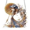 2D Flat DIY Hanging Diamond Art Kits Diamond Painting Set Diamond Art Pendant Single Side Drill Wall Decor for Home & Windows