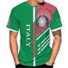 Italy Flag Graphic Men's T-shirts 3D Print Italian National Emblem T-shirts Streetwear Oversized Short Sleeve Tops