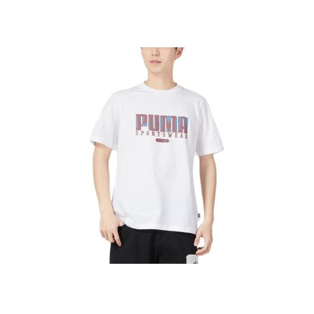 New PUMA GRAPHICS Retro T Shirt Men's White 676622-02