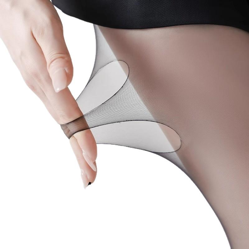 Large Size 0D High-Transparency Hip-Lifting Stockings Bare-Leg Skin Protection Sunscreen Women'S Black Silk Ultra-Thin Anti-Hook Peach Hip Socks