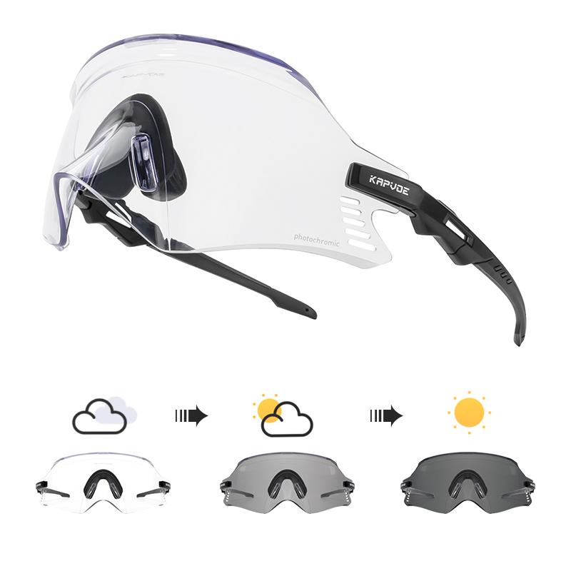 Lunettes de soleil KAPVOE pour cyclisme Lunettes de cyclisme UV400 Lunettes pour vélo VTT Lunettes pour sports d'extérieur Femmes Hommes Équipement de course pour vélo de route