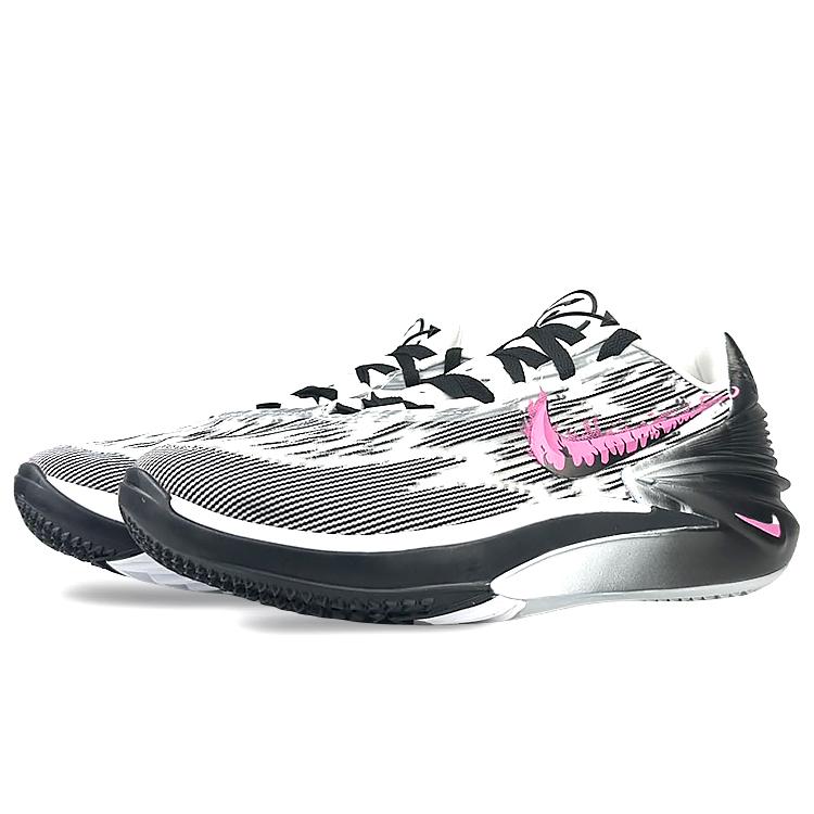 Nike Air Zoom G.T. Cut 2 Cushioning Abrasion Resistant Low top Basketball Shoes Unisex Black Pink FJ8914-100(Team40-S-BOX)