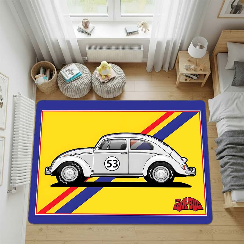 53 HERBIE CAR Carpet, Bedroom Rug, Doormat,Living Room Rug, Bedside Carpet, Computer Chair Mat, Birthday Christmas Gift.
