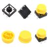 Tactile Push Button Switch Momentary 12*12*7.3MM Micro Switch Button with Knob White Black Yellow Blue Red Kit 12x12x7.3mm