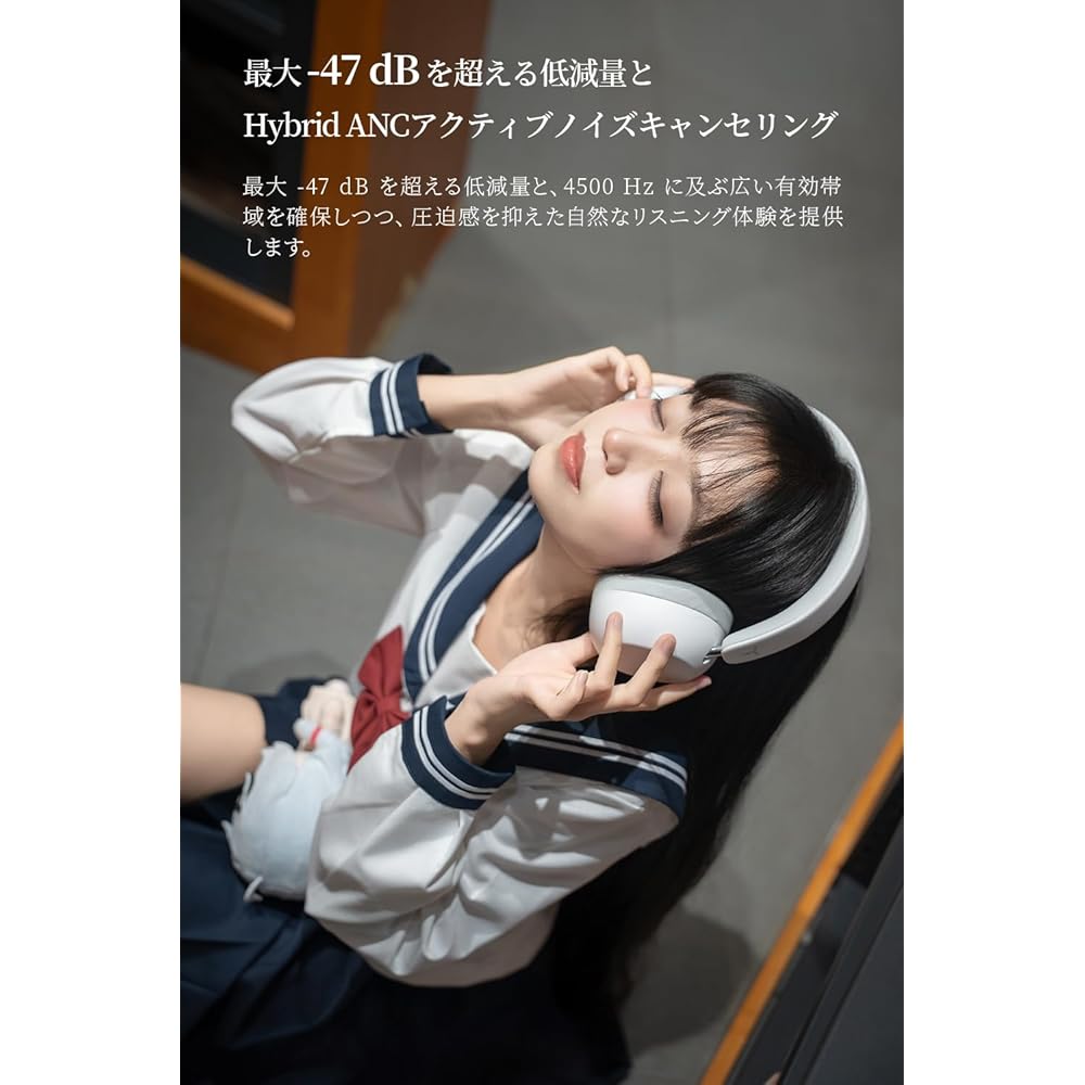 TANCHJIM RITA Bluetooth Headphones Active Noise Cancelling Dual Device Connection Over-Ear 92 Hour Battery Life