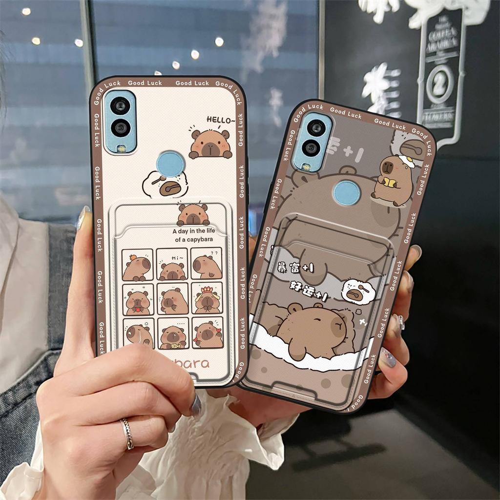 Waterproof Silicone Phone Case For Kyocera Android One S10/S9/KC-S304 Anti-knock Graffiti Cartoon Card slot Cute Durable