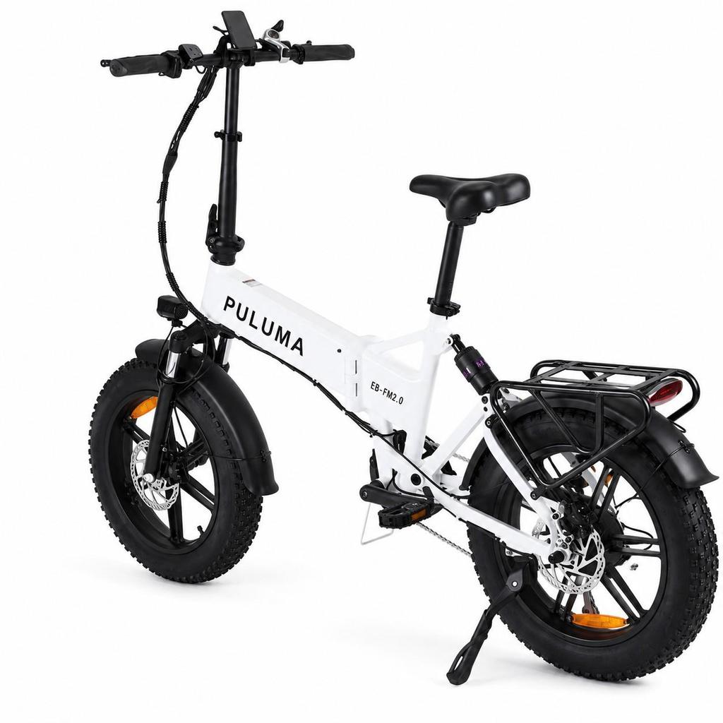 PULUMA EB-FM2.0 Folding Electric Bike, 48V 15Ah Removable Battery, Dual Suspension