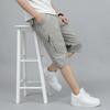 Pantaloncini da lavoro estivi da uomo con tasca con cerniera per escursionismo e sport, vita elastica, taglie forti sportive