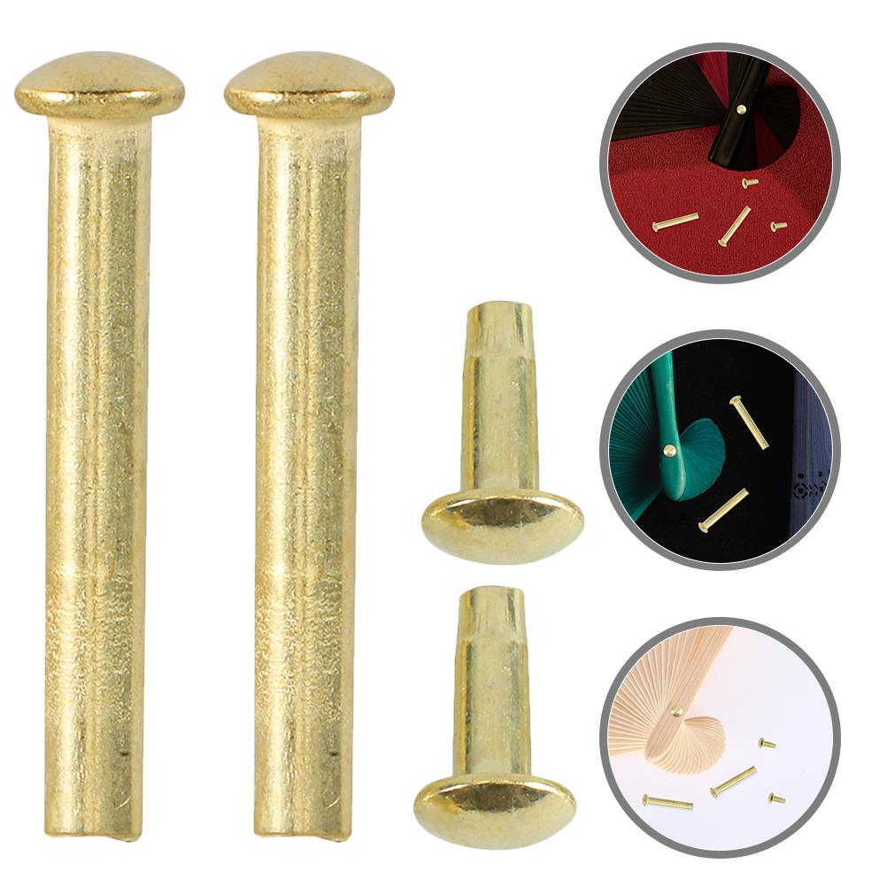 

10 Sets Fan Nail Accessories Stainless Steel Rivets Nuts Folding Fan Repair Parts Shaft Metal Rivets Decorative Fans Home Decor