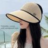 Summer Hat for Women, Sun Hat, Face Shield, Sun Protection Hat, Thin, Breathable, Wide Brim, Open Fin Hat