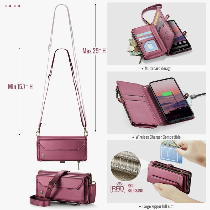 Cross-Body Phone Case with Card Slot for Google Pixel 7A/8P/9Pro/10 Pro XL – Shoulder Strap Included