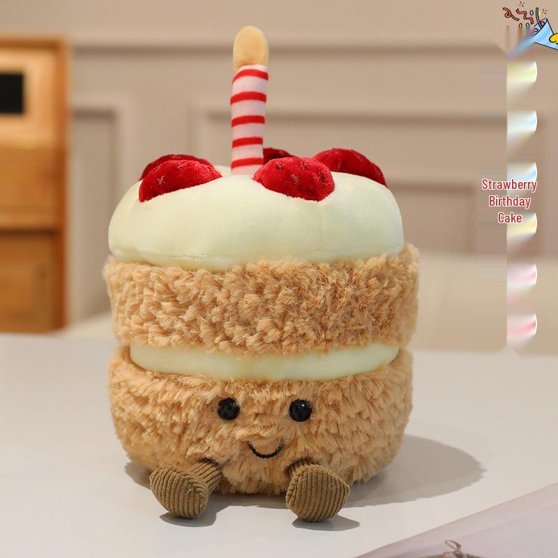 

Веселые сладости для дня рождения: Плюшевая кукла «Клубничный торт» 20cm 0.2kg