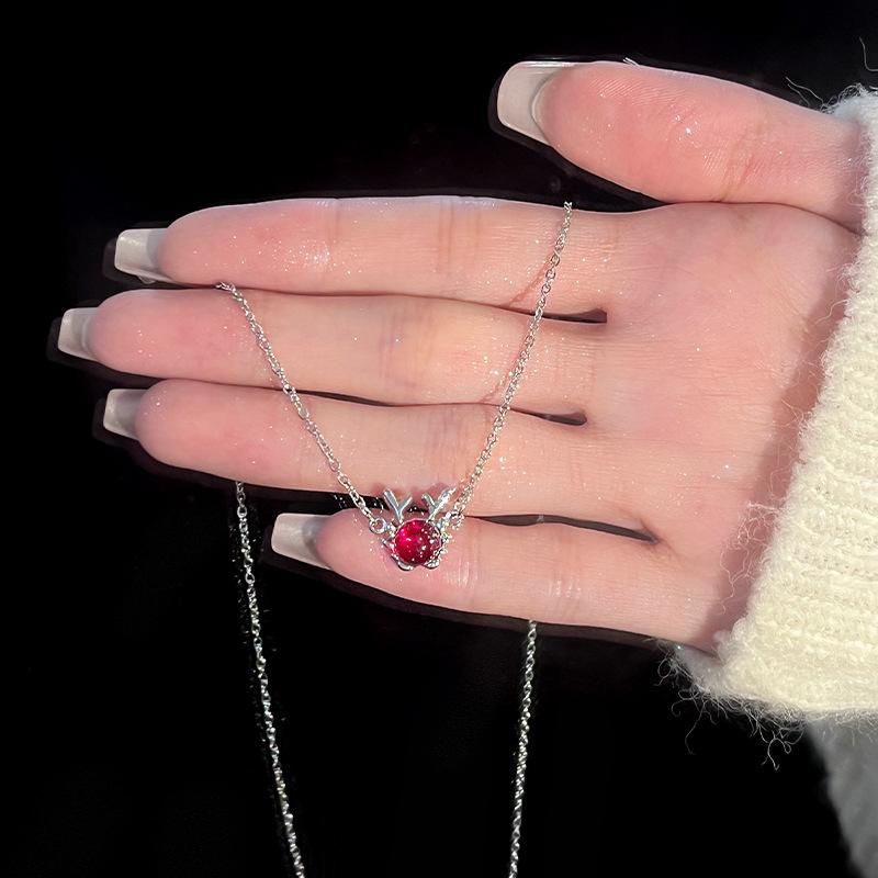 Original Year of The Dragon Zodiac Dragon Necklace Women's Light Luxury Temperament Natal Year Stainless Steel Clavicle Chain